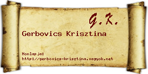 Gerbovics Krisztina névjegykártya