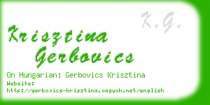 krisztina gerbovics business card